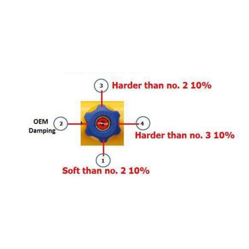Амортизатор задний лифт 0-2"для Toyota Land Cruiser Prado 120, 4runner (215), FJ cruiser с регулировкой жесткости (газ-масло) диапазон регулировки жесткости 30%