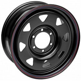 Диск усиленный Тойота Ниссан стальной черный 6x139,7 7xR17 d110 ET+30 (треуг. мелкий)