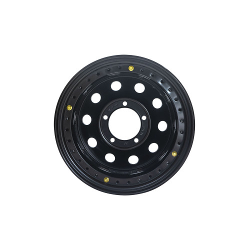 Диск усиленный УАЗ стальной черный 5x139,7 8xR16 d110 ET-3 с двойным бедлоком (красный)